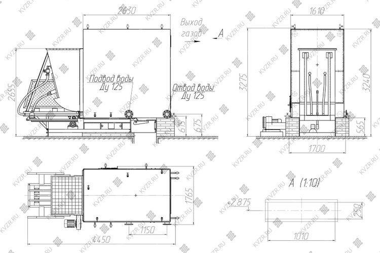 Котел КВм 1.86 с ТШПМ чертеж